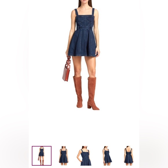 free people margot denim dress Free People Amber Denim Dress in Dark Indigo